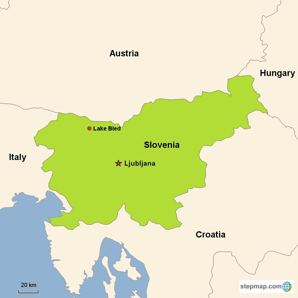 Ljubljana Slovenya haritası