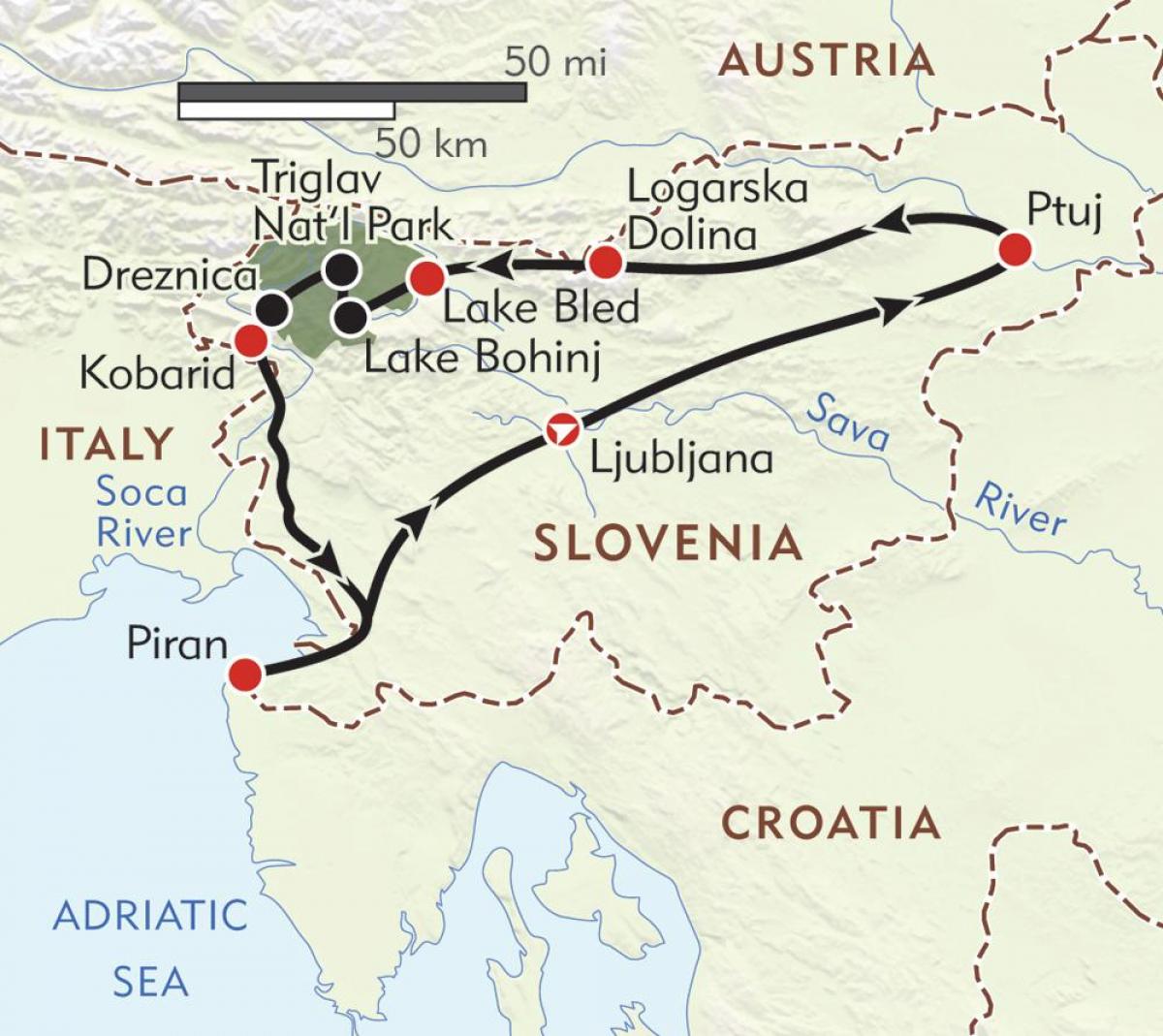 harita piran Slovenya
