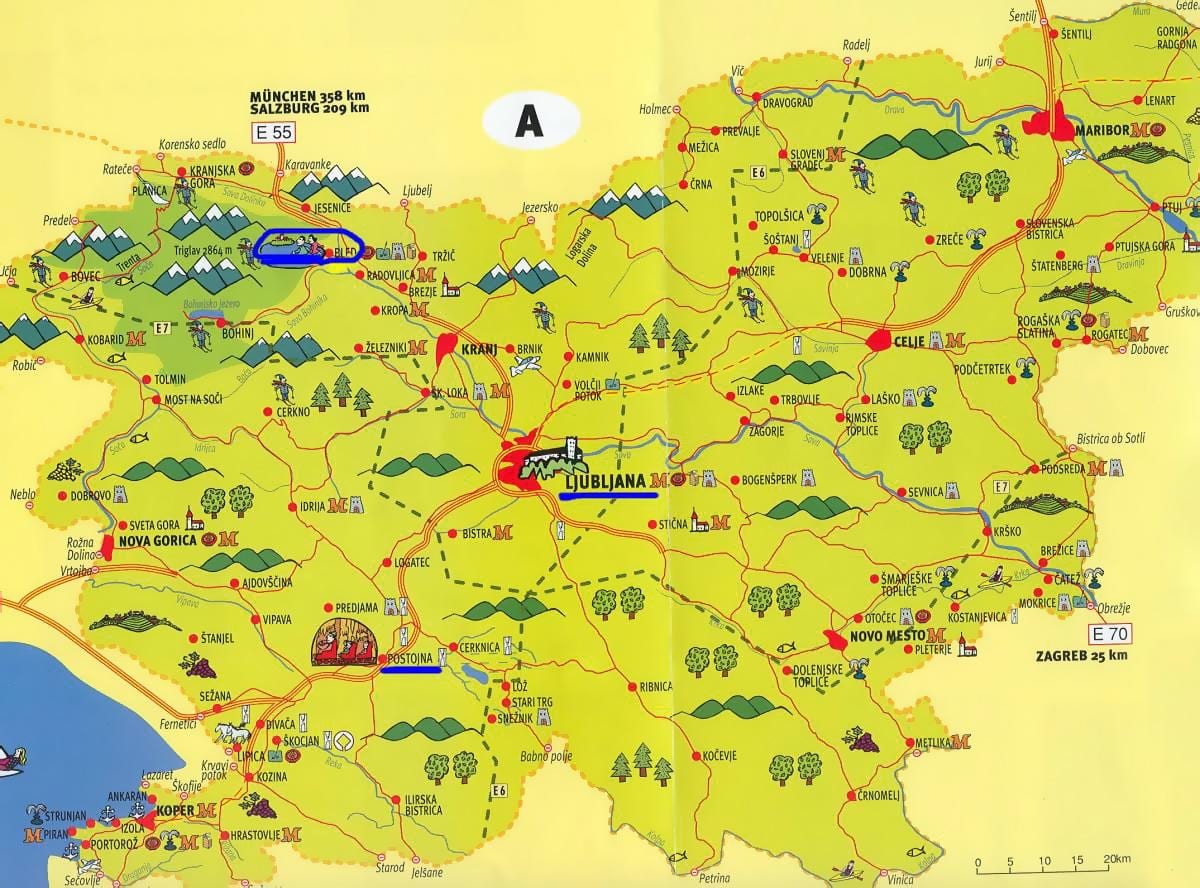Slovenya gezi haritası 