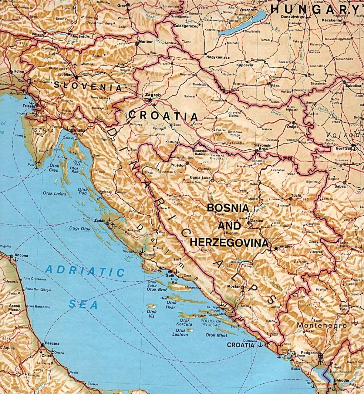 harita Slovenya gösteriliyor 