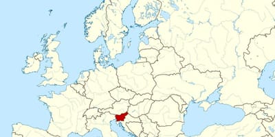Slovenya dünya haritası üzerinde konum 