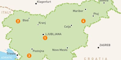 Novo Prag Slovenya haritası 