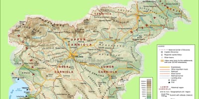 Slovenya fiziki haritası 