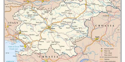 Slovenya haritası havaalanları