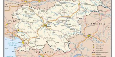 Slovenya haritası havaalanları