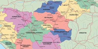 Slovenya haritası siyasi
