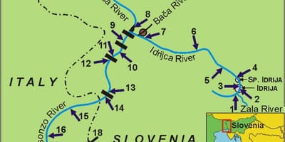 Soca nehir, Slovenya haritası 